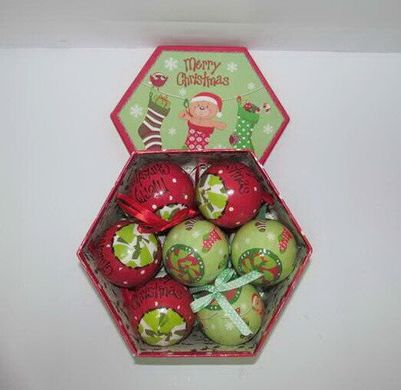 Набір ялинкових кульок мат. + Глянц. "Merry Christmas" 75MM 14PCS, K2721728OO299-75083C - фото товару