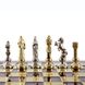 S9RED шахматы "Manopoulos", "Ренесанс", латунь, в деревянном футляре, красные, фигуры золото/серебро ,36х36см, 5,6 кг