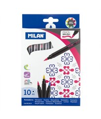Набір фломастерів пензлик ТМ "MILAN" 10кол. 0,5-4mm, K2738665OO0612610 - фото товару