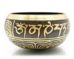 Співоча Чаша з малюнком (d-13,5,h-7 см)(Singing Bowl Carving no.3), K323495 - фото товару