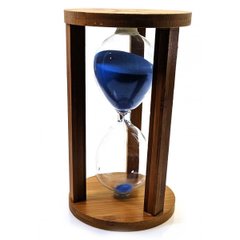 Часы песочные бамбуковые 60 мин синий песок (19х11х11 см), K332884A - фото товара