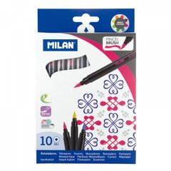 Набір фломастерів пензлик ТМ "MILAN" 10кол. 0,5-4mm, K2738665OO0612610 - фото товару