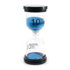 Часы песочные (10 минут) "Синий песок" (10х4,5х4,5 см), K330777A - фото товара