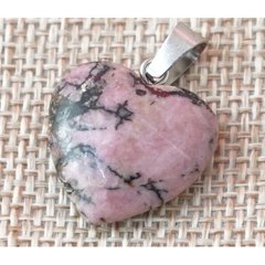 Кулон кам'яний Серце Родоніт 2*0,5*2 см., K89170429O1925783715 - фото товару