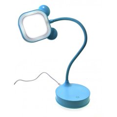 Дзеркало настільне з LED підсвічуванням на акумуляторі блакитне (28х10х10 см), K333869 - фото товару