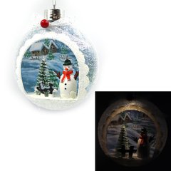 Елочный шар LED 3D фигурка "Снеговик" 12см 1шт/этик, K2752055OO006BL-YZ - фото товара