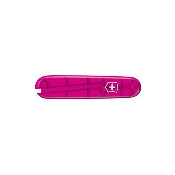 Накладка на ніж "Victorinox" 84мм pink transparent передня з лого (kVa+), C.2605.T3 - фото товару