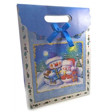 Пакет подарочный картонный "Новогодний" (24х32х10,5см), K332230 - фото товара