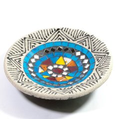 Тарілка теракотова з мозаїкою (d- 15,5 h-2,5 см), K329386 - фото товару