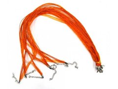 Шнурок "Лента" с застёжкой для кулона Оранжевый 10 штук, K89080104O1137472870 - фото товару