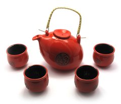 Сервіз керамічний чайник ,4 чашки)(27х16х11 см), K328012 - фото товару