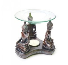 Аромалампа Три Будды полистоун со стеклянной чашей, K89120277O1137473960 - фото товара