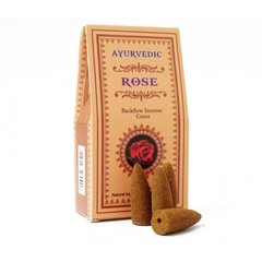 Ayurvedic BACK FLOW CONES ROSE Конуси Троянда 10 конусів у пачці, K89130567O1716566876 - фото товару