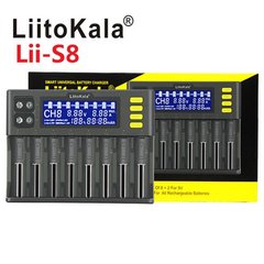 Зарядний пристрій LiitoKala Lii-S8, 8х -AA, AAA, 18650, 26650, 21700 Li-ion, LiFePo4, Ni-Mh ОРИгінал, 9336 - фото товару