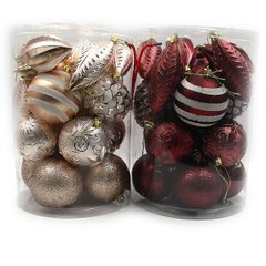Набор шаров подарочный "Новый год" 20шт. в банке PVC, mix, 1шт/этик., K2747347OO65LE - фото товара