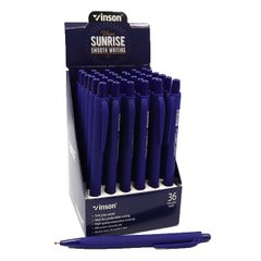 Ручка автомат масляная Vinson "Sunrise" 0,7мм, синяя, soft touch, треуг., грип, 36шт/этик., K2745476OO12P - фото товара