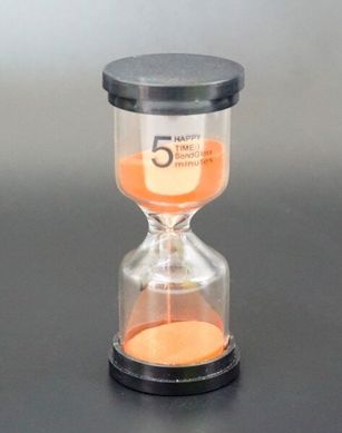 Пісочний годинник "Коло" скло + пластик 5 хвилин Помаранчевий пісок, K89290183O1137476231 - фото товару