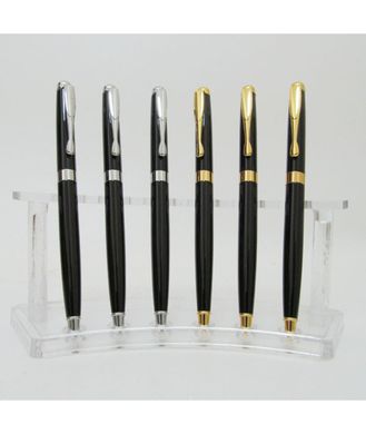 Ручка метал поворот "Baixin"синя, золото/сереб+чорн, 12шт/етик., K2707015OO861bp_ - фото товару