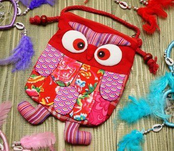 Сумка - ксівник дитяча "Сова" х\\б Червона, K89040375O621685236 - фото товару