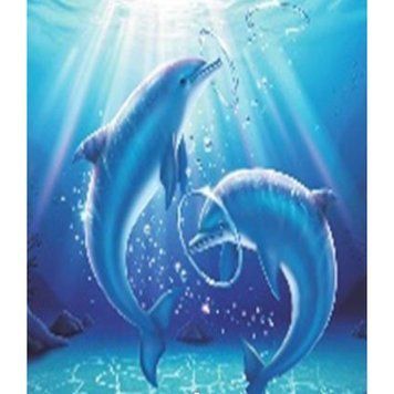 Алмазная мозаика по номерам 40*50 "Дельфины" карт уп. (полотно на раме), K2755557OO71692_BGLE - фото товара