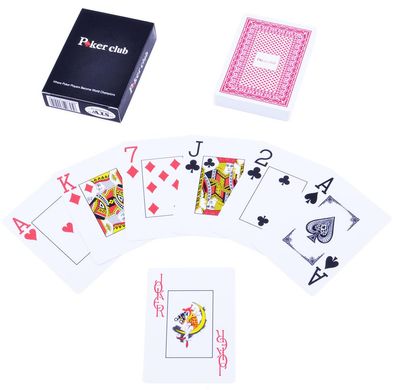 Карти гральні пластикові «Poker Club» (Червона Сорочка) №25395-3, №25395-3 - фото товару