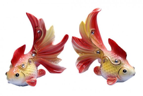 Золотые рыбки парочка отдельно фаянс Красные, K89320082O362833151 - фото товара