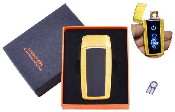 USB зажигалка в подарочной упаковке Тигр (Спираль накаливания) №HL-55 Gold, №HL-55 Gold - фото товара