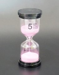 Песочные часы "Круг" стекло + пластик 5 минут Розовый песок, K89290183O1137476232 - фото товара