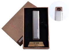 USB запальничка в подарунковій упаковці (спіраль розжарювання, срібло) №4822-3, №4822-3 - фото товару