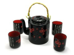 Сервиз керамический (чайник ,4 чашки)(28х16х12 см)(S086), K327901 - фото товару