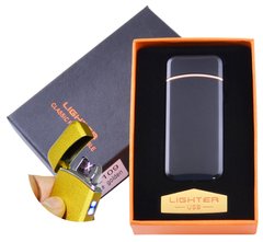 Электроимпульсная зажигалка в подарочной коробке Lighter №HL-109 Black, №HL-109 Black - фото товара