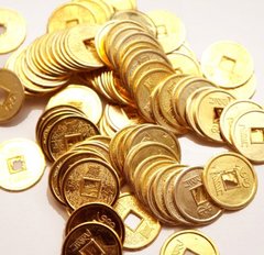 Монета d = 2 см. штучно золотой цвет 100 МОНЕТ, K89270047O362836271 - фото товару