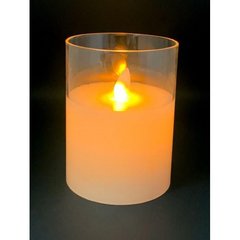 Свічка з Led підсвічуванням з рухомим полум'ям (10х7,5х7,5 см), K334735 - фото товару