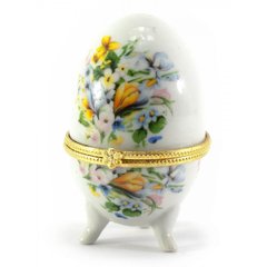 Скринька яйце "Жовті квіти"(10х6х6 см), K328780B - фото товару