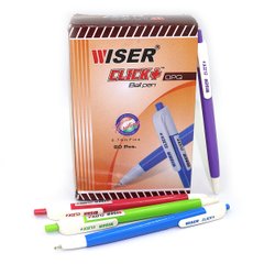 Ручка масляная авт. Wiser "Click+" 0,7мм (корпус mix) синяя, K2734155OOclick-bl - фото товара