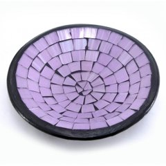 Блюдо теракотове з фіолетовою мозаїкою (11х11х3 см), K330266 - фото товару