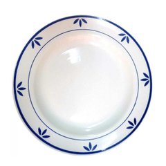 Тарелка Будянский фаянс (d-240 мм) "Бело голубая" (24 шт/ящ), K329146 - фото товару