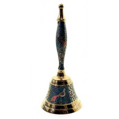Дзвіночок з ручкою бронзовий кольоровий (d-7,5, h-18 см), K325806 - фото товару
