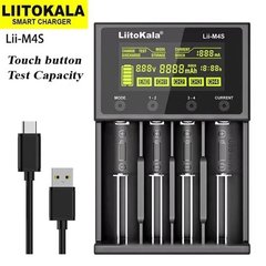 Зарядний пристрій LiitoKala Lii-M4S, 18650/ 14500/ 18490/ 18350/ 17670/ 17500/ 16340/ 26650/ 26500/ 32650/, 9335 - фото товару