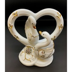 Лебеді з серцем фарфор (11х11х7 см), K326962A - фото товару