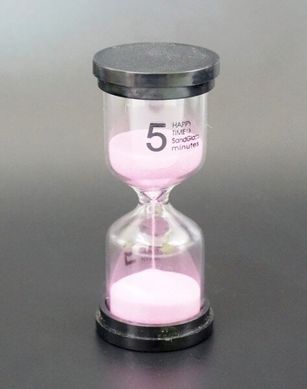 Пісочний годинник "Коло" скло + пластик 5 хвилин Рожевий пісок, K89290183O1137476232 - фото товару