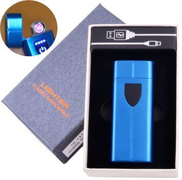Электроимпульсная зажигалка в подарочной коробке LIGHTER (USB) №HL-131 Blue, №HL-131 Blue - фото товара