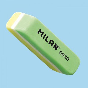 Ластик прямокутний двоколірний з фаскою "TM MILAN" 5,6*1,5*1,2 см, K2738604OO6030CPM - фото товару