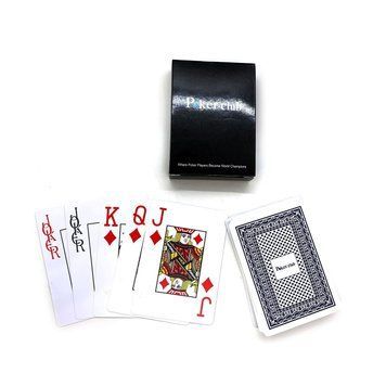 Карти гральні пластикові синя сорочка (POKER CLUB) (9,2 х6, 5х2 см), K326238B - фото товару