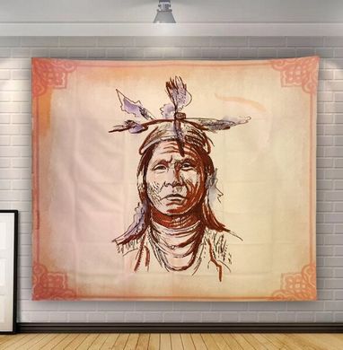 Гобелен настенный "Портрет индейца", K89040458O1137471850 - фото товара