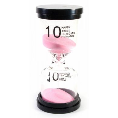 Годинник пісковий (10 хвилин) "Рожевий пісок" (10х4,5х4,5 см), K330777 - фото товару