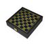 SKCBLU шахматы "Manopoulos", "Византийская империя", латунь, игровое поле на деревянном футляре, синие, фигуры золото/бронза, 20х20см, 1 кг