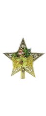 Елочное украшение верхушка "Золотая звезда" 18см ОРР 1шт/этик, K2752308OO6527-468 - фото товара