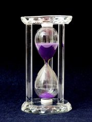 Песочные часы в стеклянном корпусе круглые Фиолетовый песок, K89290138O1137476182 - фото товара