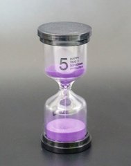 Песочные часы "Круг" стекло + пластик 5 минут Сиреневый песок, K89290183O1137476233 - фото товару